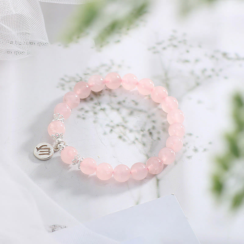 Olivenorma Natural Rose Quartz Zodiac Cute Women's Bracelet - image 3