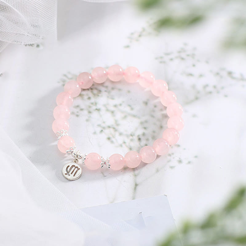 Olivenorma Natural Rose Quartz Zodiac Cute Women's Bracelet - image 2