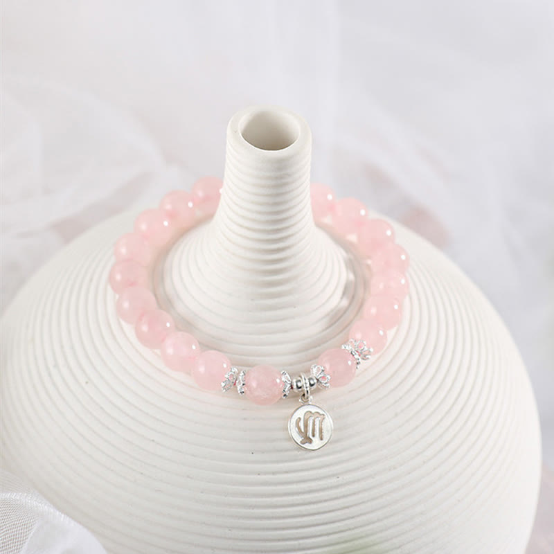 Olivenorma Natural Rose Quartz Zodiac Cute Women's Bracelet - image 5