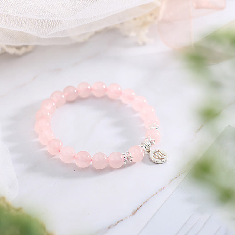 Olivenorma Natural Rose Quartz Zodiac Cute Women's Bracelet - image 4