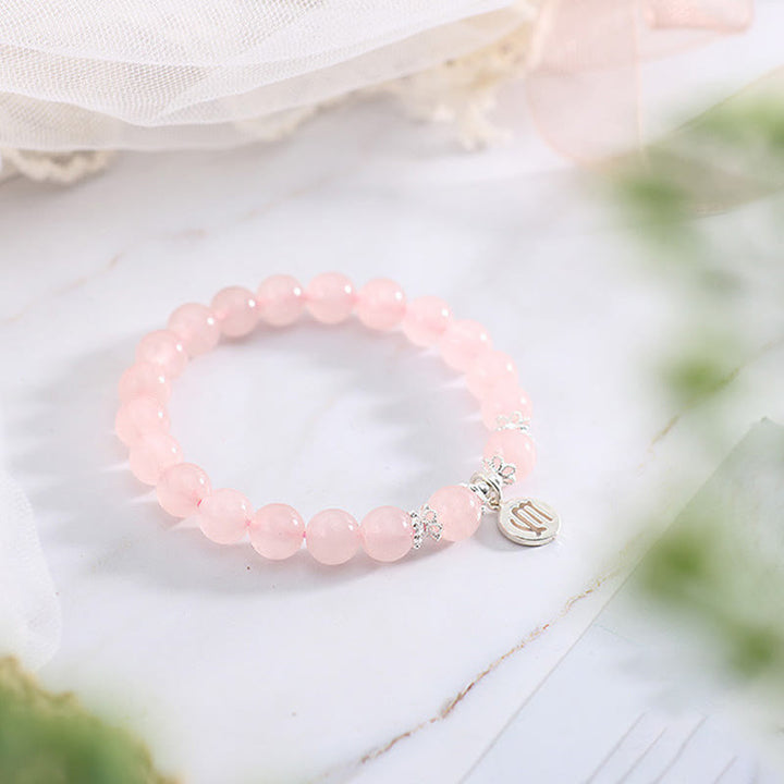 Olivenorma Natural Rose Quartz Zodiac Cute Women's Bracelet - image 4