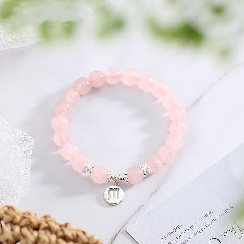 Olivenorma Natural Rose Quartz Zodiac Cute Women's Bracelet - Scorpio - image 15