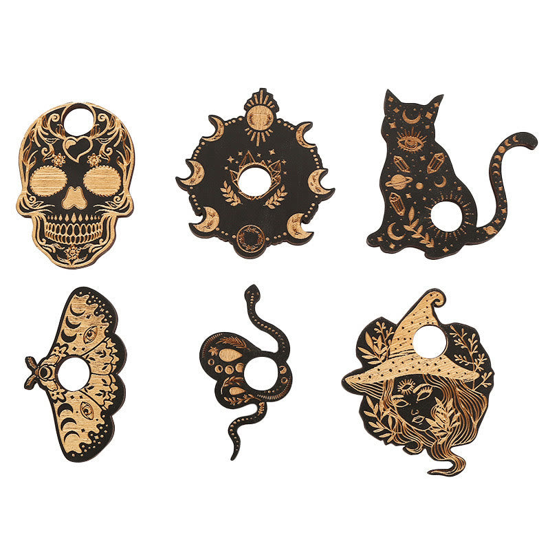Olivenorma 6Pcs Wooden Crystal Sphere Display Crystal Holder - image 2