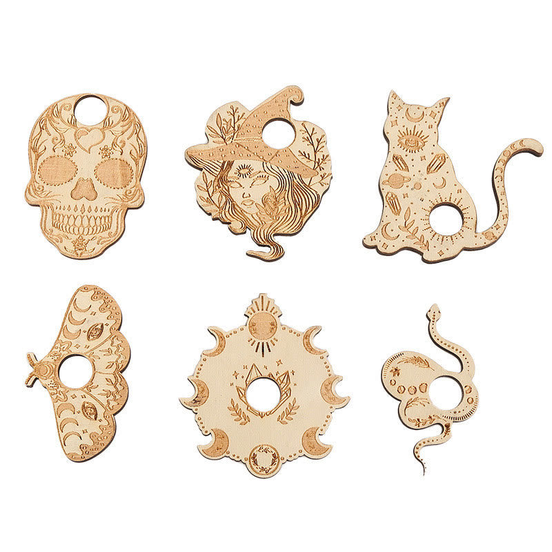 Olivenorma 6Pcs Wooden Crystal Sphere Display Crystal Holder - image 5