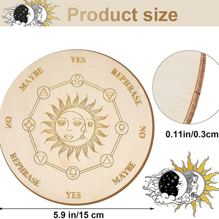 Olivenorma Witchcraft Wooden Dowsing Pendulum Energy Board - image 6