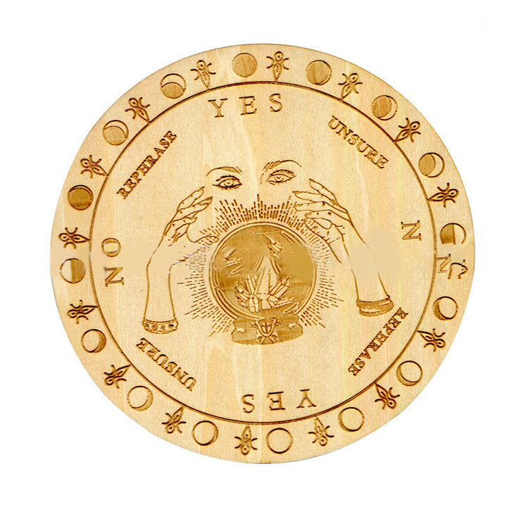 Olivenorma Witchcraft Wooden Dowsing Pendulum Energy Board - Style #6 - 25cm - image 9