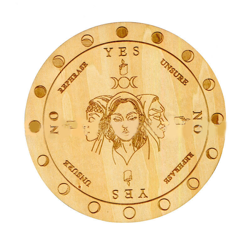 Olivenorma Witchcraft Wooden Dowsing Pendulum Energy Board - Style #10 - 25cm - image 13