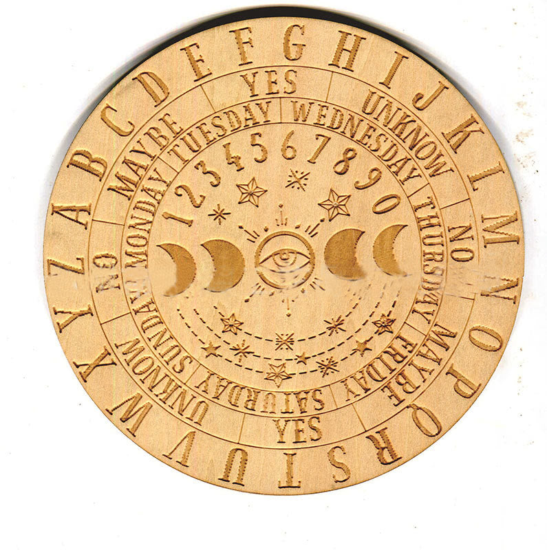 Olivenorma Witchcraft Wooden Dowsing Pendulum Energy Board - Style #13 - 25cm - image 16