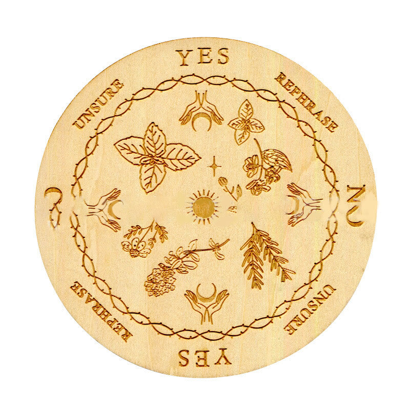 Olivenorma Witchcraft Wooden Dowsing Pendulum Energy Board - Style #8 - 25cm - image 11