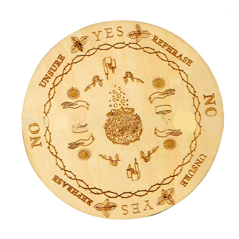 Olivenorma Witchcraft Wooden Dowsing Pendulum Energy Board - Style #5 - 25cm - image 8