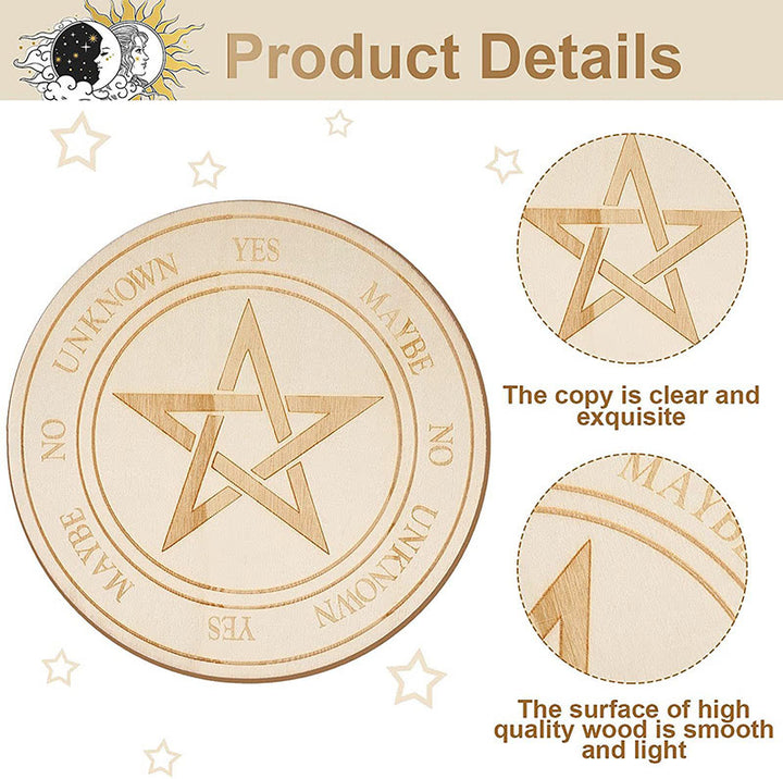 Olivenorma Witchcraft Wooden Dowsing Pendulum Energy Board - image 7