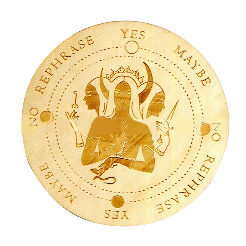 Olivenorma Witchcraft Wooden Dowsing Pendulum Energy Board - Style #7 - 25cm - image 10