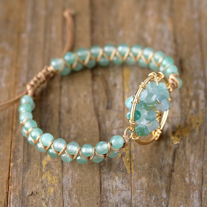 Olivenorma Amethyst Green Aventurine Tree Of Life Bracelet - image 5