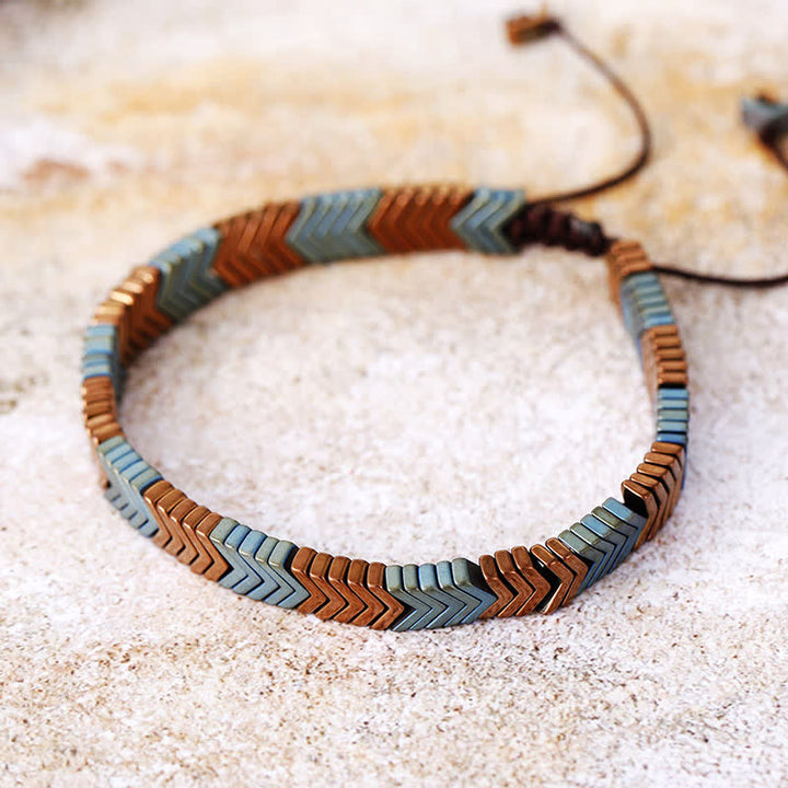 Olivenorma Electroplated Hematite Arrow Shape Men Bracelet - image 2