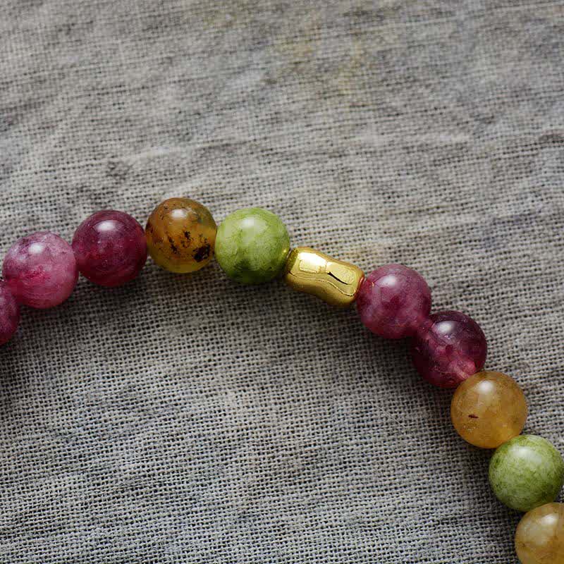 Olivenorma Natural Amethyst Tourmaline Beads Bracelet - image 3