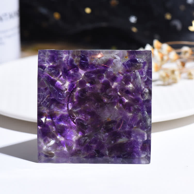 Olivenorma Amethys Crystal Ball Metal Circle Orgone Pyramid - image 2