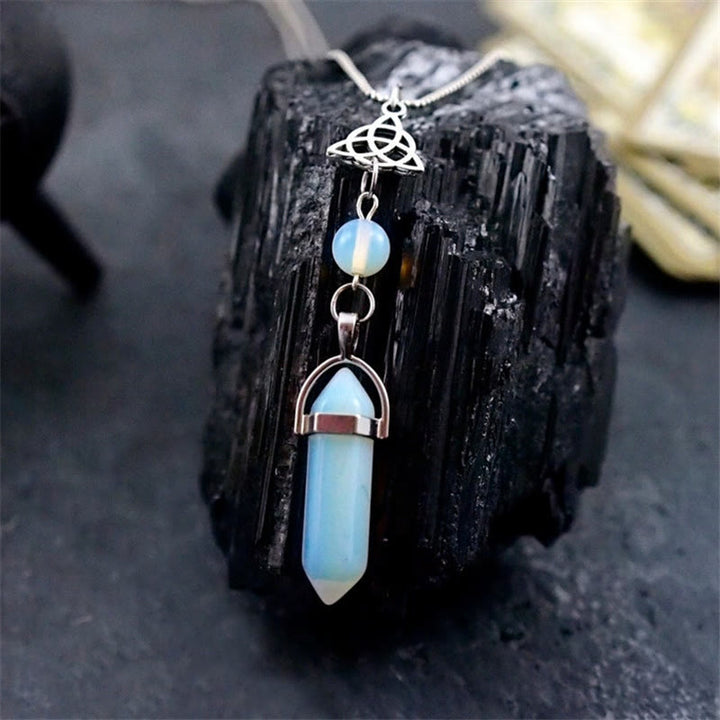 Olivenorma Celtic Symbol Hexagonal Opal Point Necklace - Opal - image 0