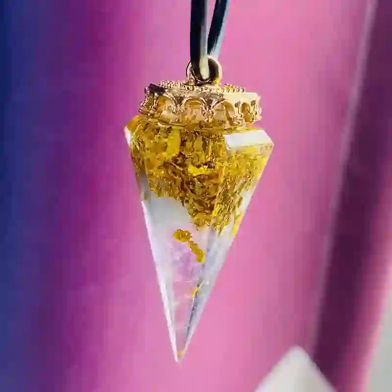 Olivenorma Natural Crystal Healing Necklace - Amethyst&Clear Crystal#2 - image 4