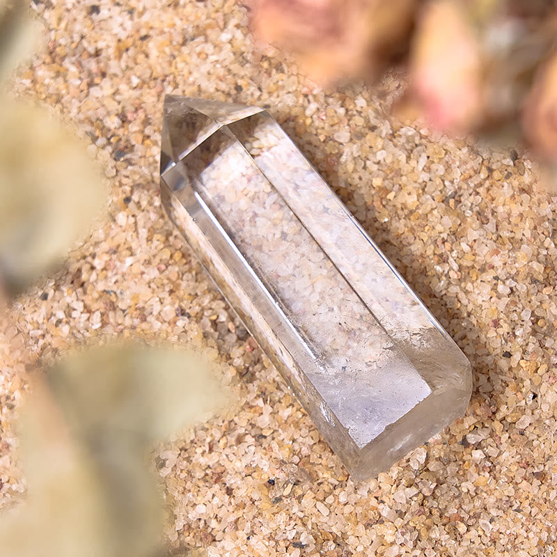 Olivenorma Gem 6 Faceted Clear Crystal Tower Healing Crystal Wands - image 3