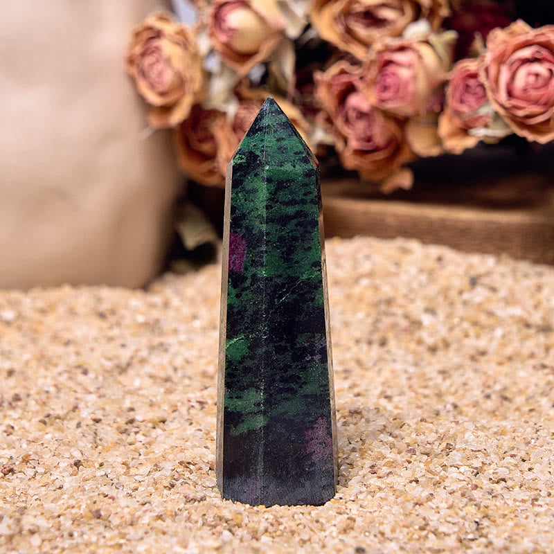 Olivenorma Large Ruby Zoisite Crystal Points Wands Tower - image 2