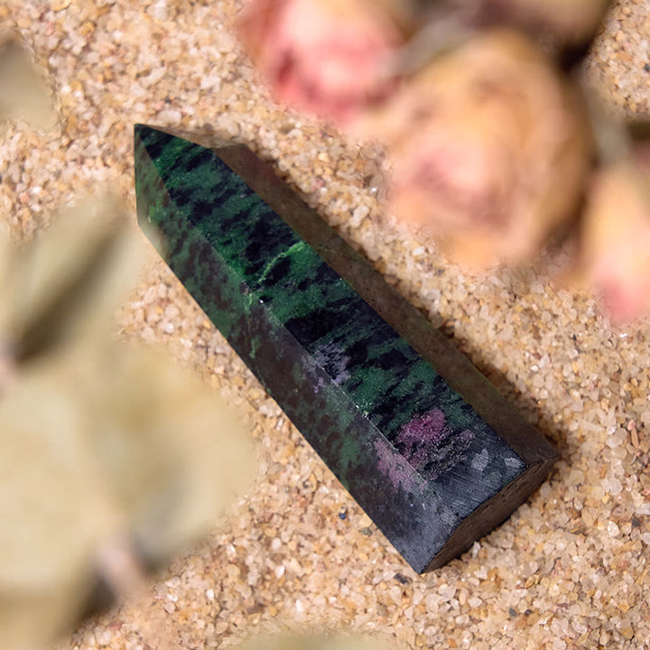 Olivenorma Large Ruby Zoisite Crystal Points Wands Tower - image 3