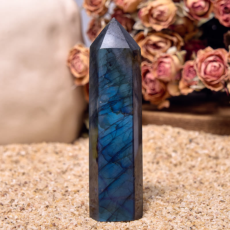 Olivenorma Faceted Labradorite Tower Natural Polished Crystal Wands - image 2
