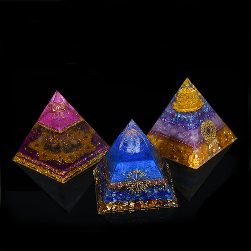 Olivenorma 12cm Natural Stone Energy Healing Orgone Pyramid - image 32
