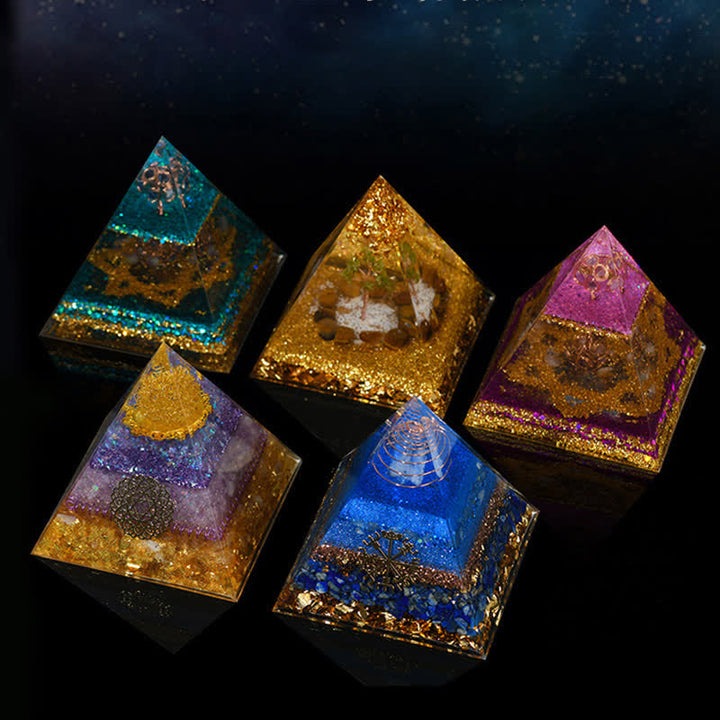 Olivenorma 12cm Natural Stone Energy Healing Orgone Pyramid - image 37