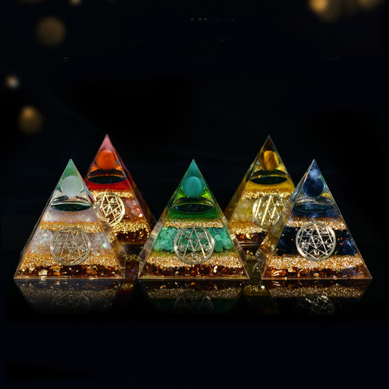 Olivenorma Natural Stone Five Elements Orgone Pyramid - image 18