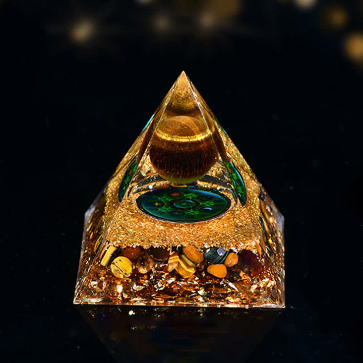 Olivenorma Natural Stone Five Elements Orgone Pyramid - image 14