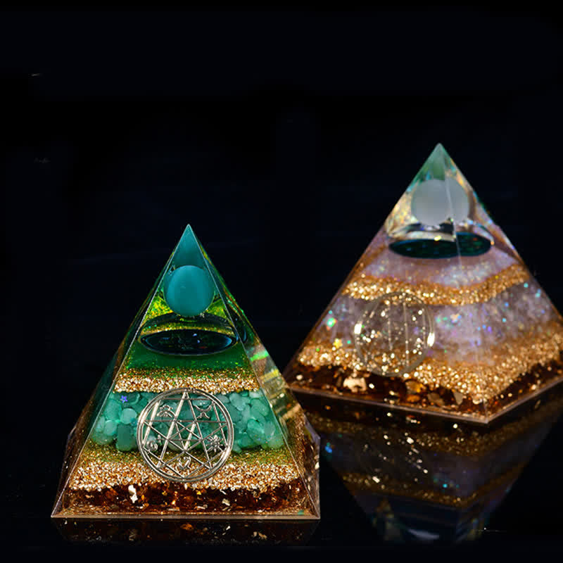 Olivenorma Natural Stone Five Elements Orgone Pyramid - image 20