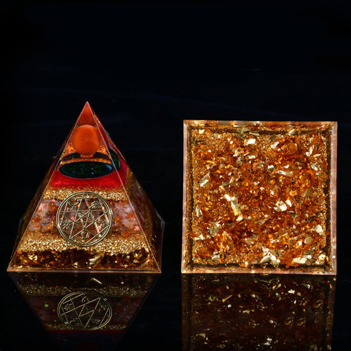 Olivenorma Natural Stone Five Elements Orgone Pyramid - image 21