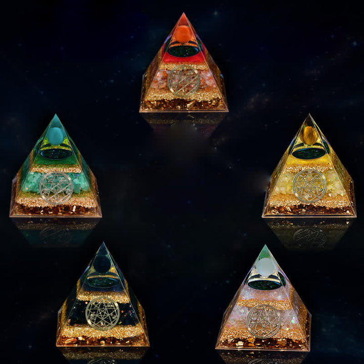 Olivenorma Natural Stone Five Elements Orgone Pyramid - image 0