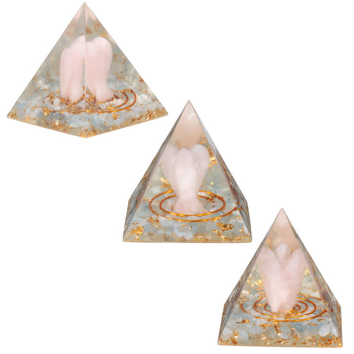 Olivenorma 5cm Natural Crystal Angel Carving Orgone Pyramid - image 15