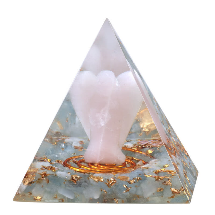 Olivenorma 5cm Natural Crystal Angel Carving Orgone Pyramid - image 14