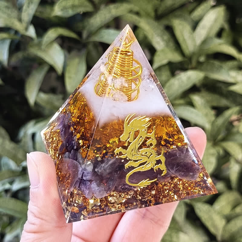 Olivenorma Rose Quartz Amethyst Dragon Sticker Orgone Pyramid - image 2