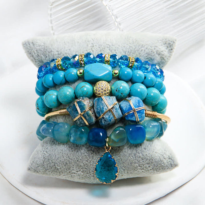 Olivenorma Tiger Eye 5-layer Beaded Bracelet Set - image 4
