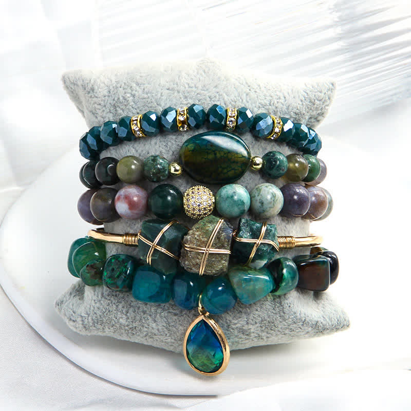 Olivenorma Tiger Eye 5-layer Beaded Bracelet Set - image 8