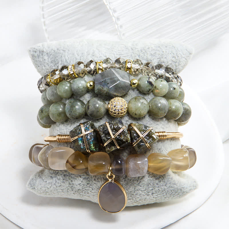 Olivenorma Tiger Eye 5-layer Beaded Bracelet Set - image 11