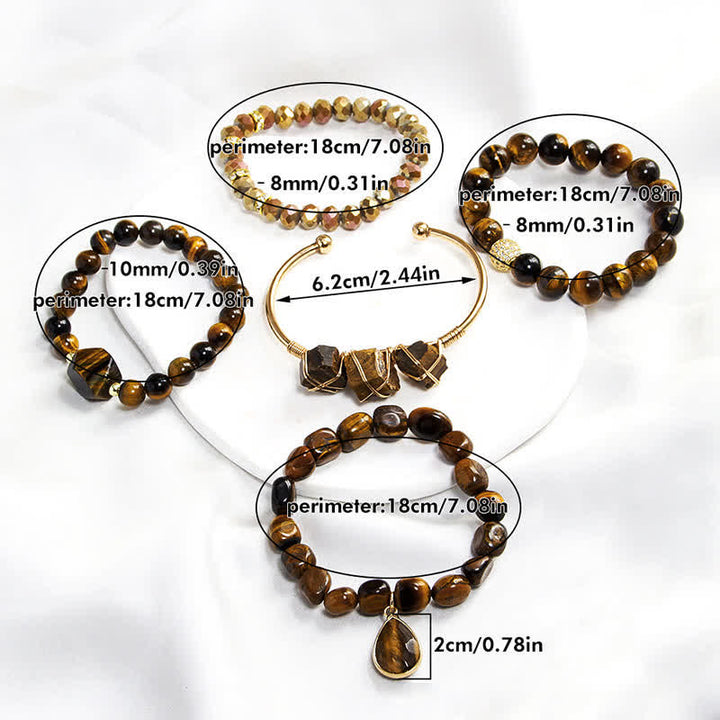 Olivenorma Tiger Eye 5-layer Beaded Bracelet Set - image 17