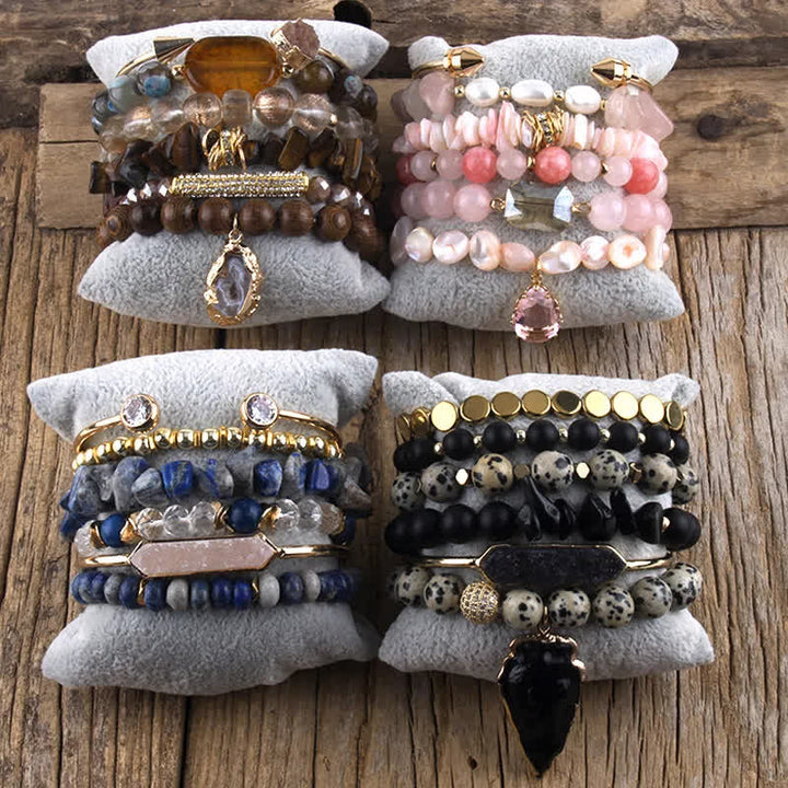Olivenorma Crystal Beads Metal Accessories Bracelet Set - image 19