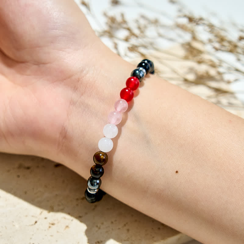 Olivenorma Natural Crystal Black Onyx Beads Bracelet - image 1