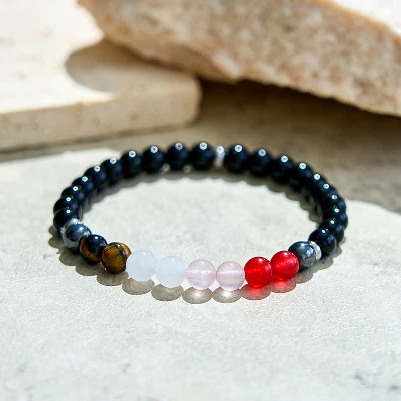 Olivenorma Natural Crystal Black Onyx Beads Bracelet - image 2