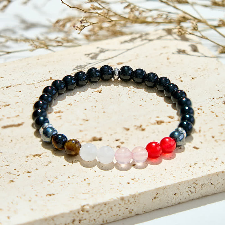 Olivenorma Natural Crystal Black Onyx Beads Bracelet - Natural Stone - image 0
