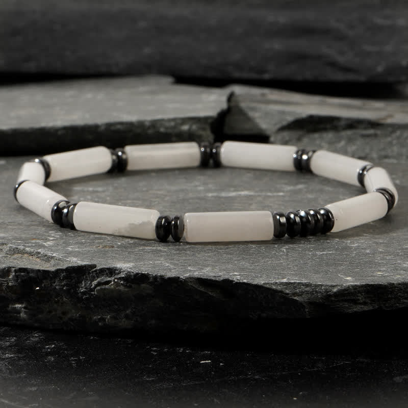 Olivenorma Long Strip Clear Crysta Picture Jasper Bead Bracelet - image 2