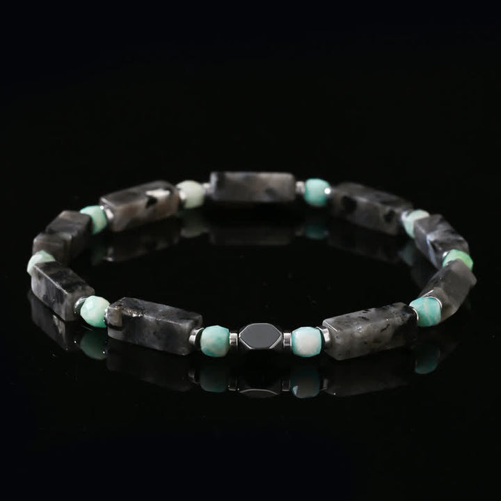 Olivenorma Long Labradorite Amazonite Beads Bracelet - Amazonite & Labradorite - image 0