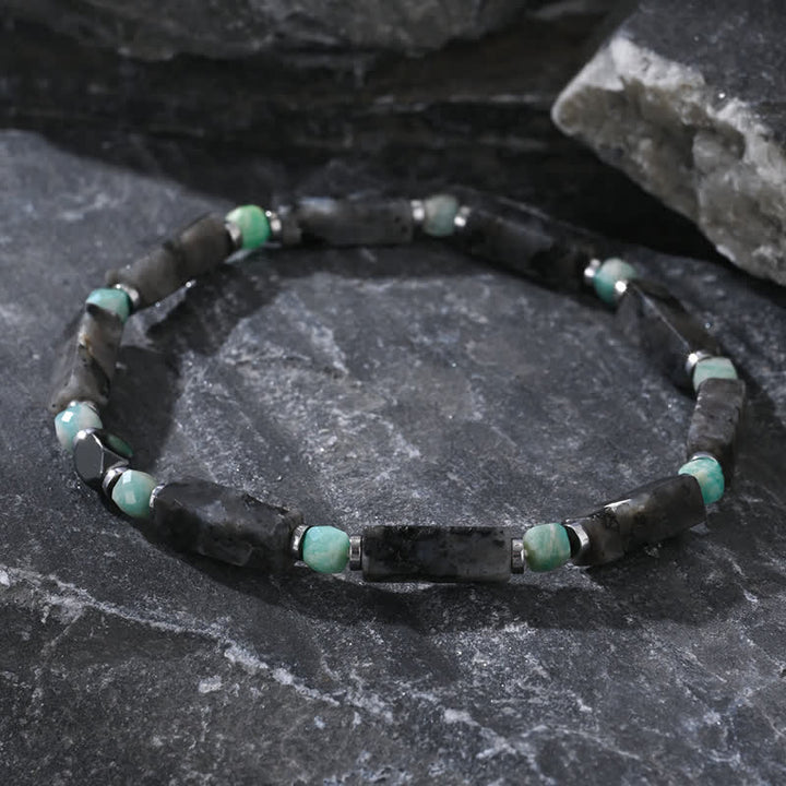 Olivenorma Long Labradorite Amazonite Beads Bracelet - image 2