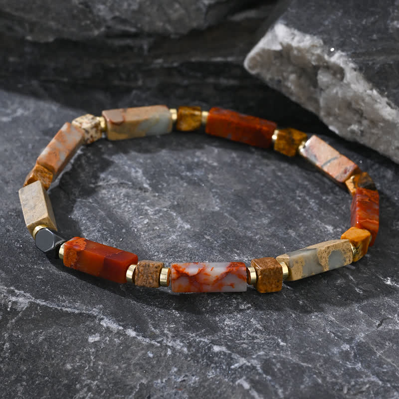 Olivenorma Natural Long Strip Agalmatolite Beads Bracelet - image 2