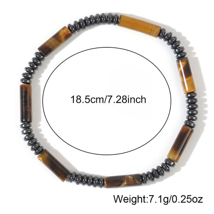 Olivenorma Natural Hematite Tiger Eye Beads 2-Piece Bracelet - image 4