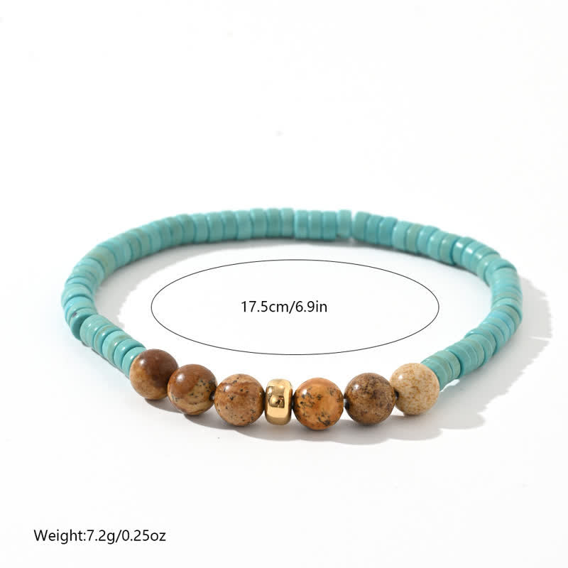 Olivenorma Natural Amazonite Picture Jasper Beads 2-piece Bracelet - image 6